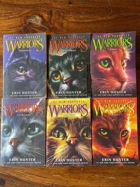 6 Warriors Cats The New Prophecy by Erin Hunter Book Series Complete Set Warrior